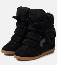 Isabel Marant Bekett 70 shearling-trimmed sneakers