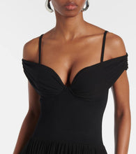 Simkhai Amarantha off-shoulder draped jersey maxi dress