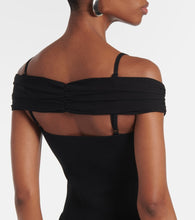 Simkhai Amarantha off-shoulder draped jersey maxi dress