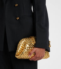 Bottega Veneta Lauren 1980 Small mirrored leather clutch
