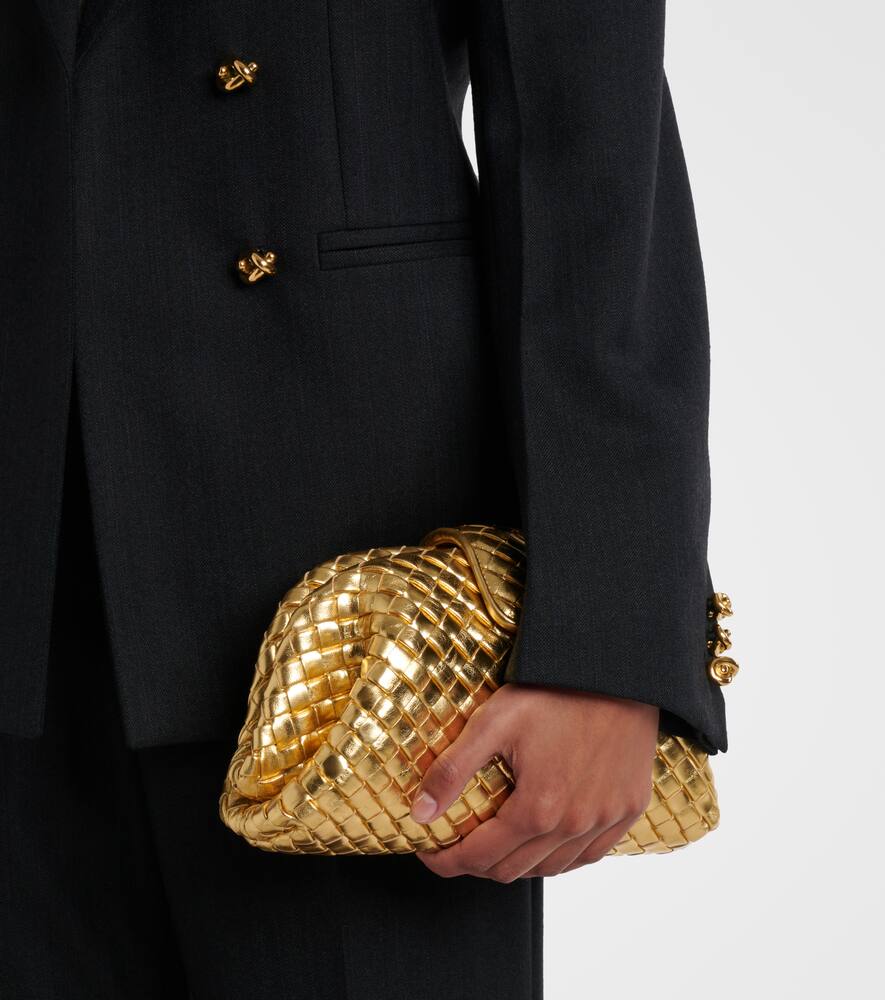 Bottega Veneta Lauren 1980 Small mirrored leather clutch