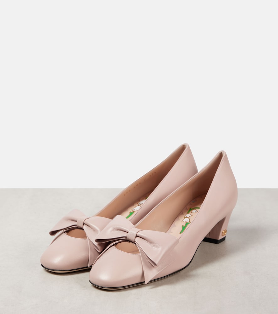 Valentino Garavani Bowow 45 leather pumps