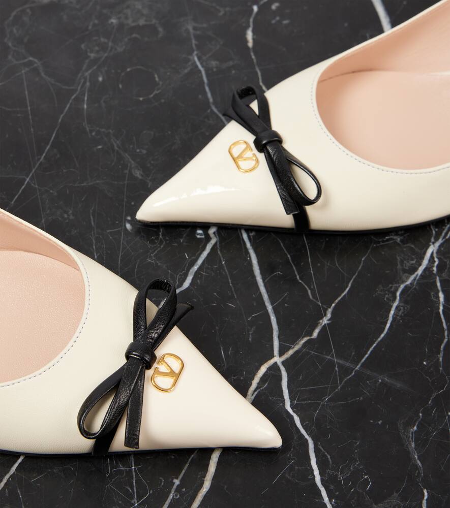 Valentino Garavani Bepointy 45 bow-detail leather pumps