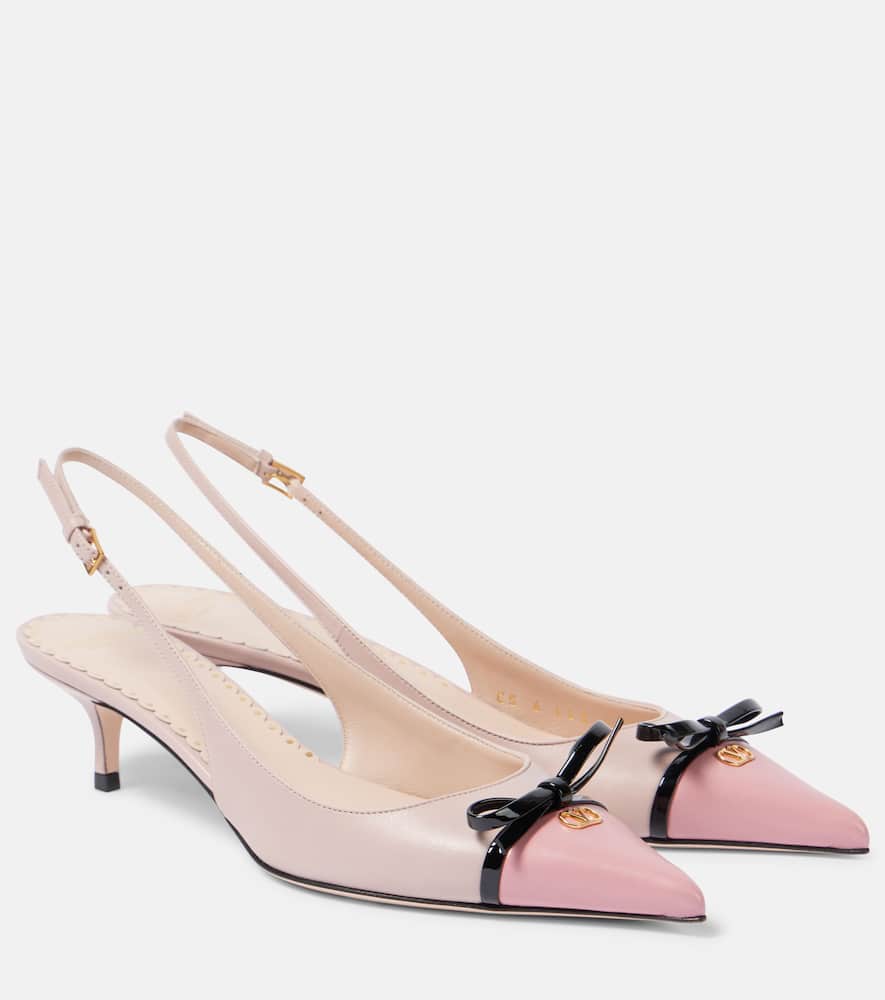Valentino Garavani Bepointy 45 leather slingback pumps