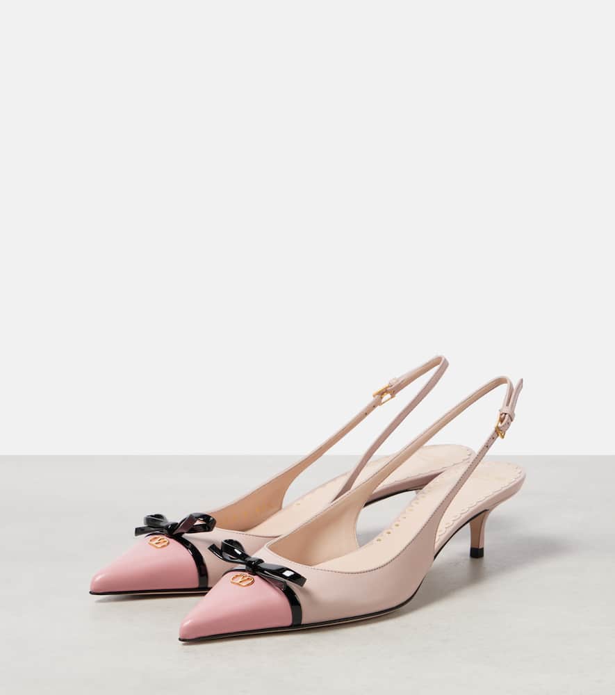 Valentino Garavani Bepointy 45 leather slingback pumps
