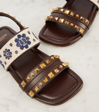 Valentino Garavani County embroidered leather sandals
