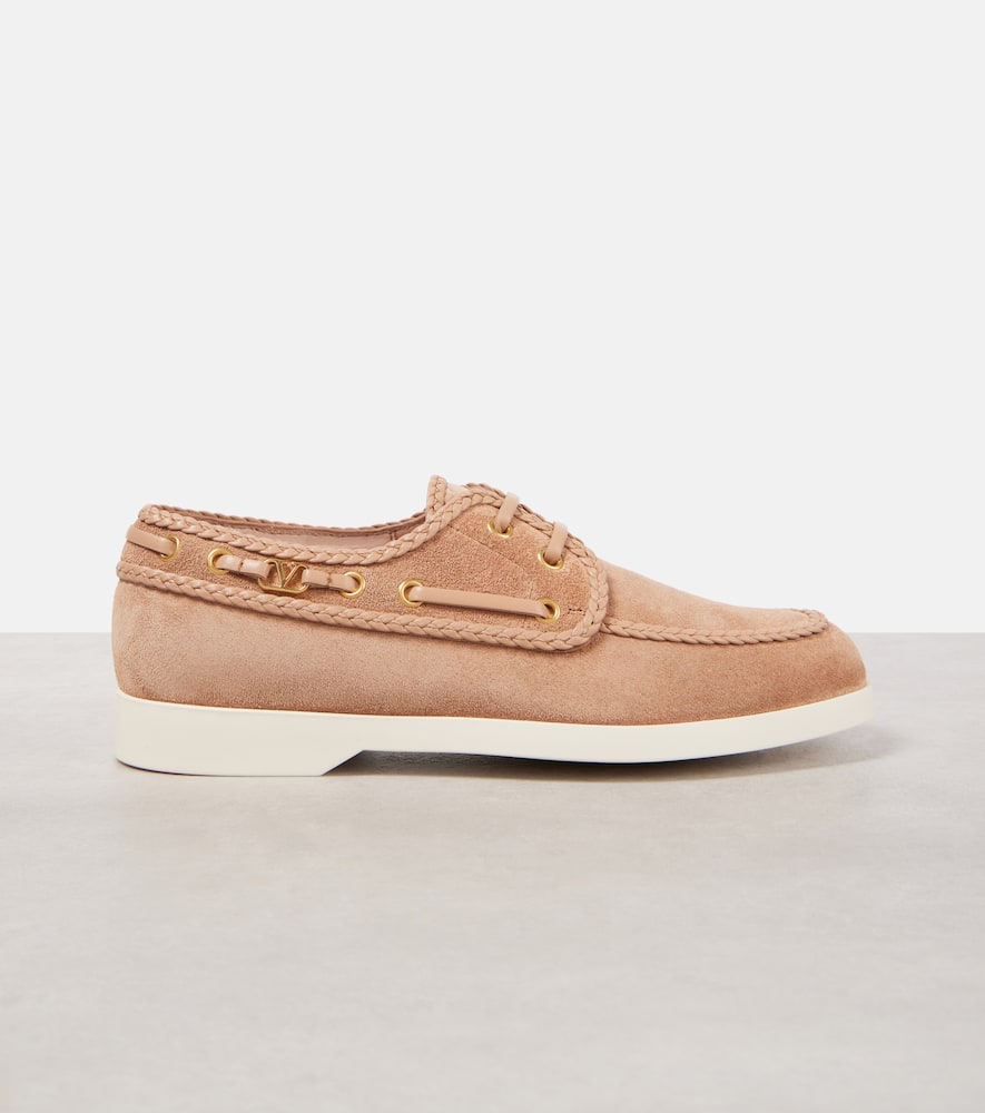 Valentino Garavani Palm Avenue suede boat shoes