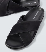 Manolo Blahnik Chiltern suede slides