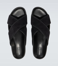 Manolo Blahnik Chiltern suede slides
