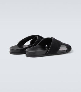 Manolo Blahnik Chiltern suede slides