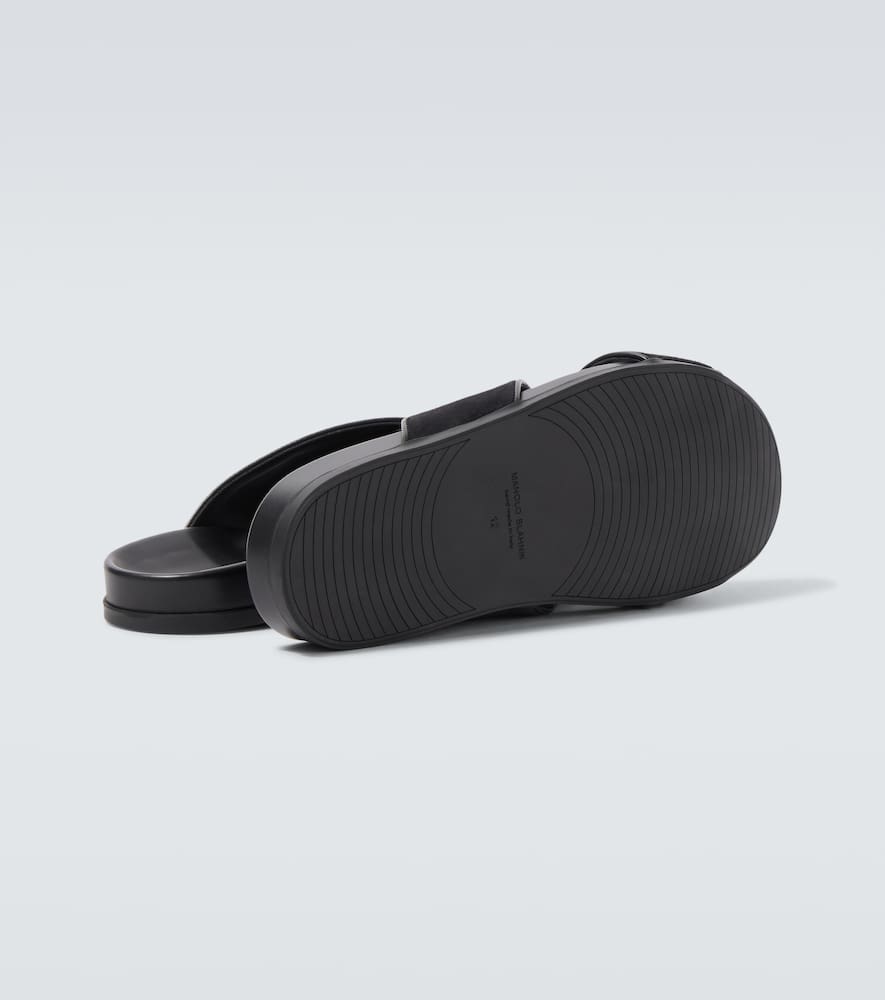 Manolo Blahnik Chiltern suede slides