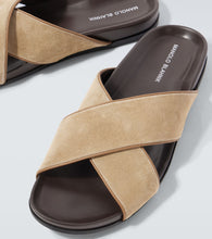 Manolo Blahnik Chiltern suede slides