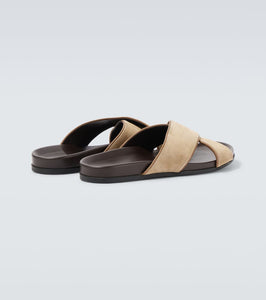 Manolo Blahnik Chiltern suede slides