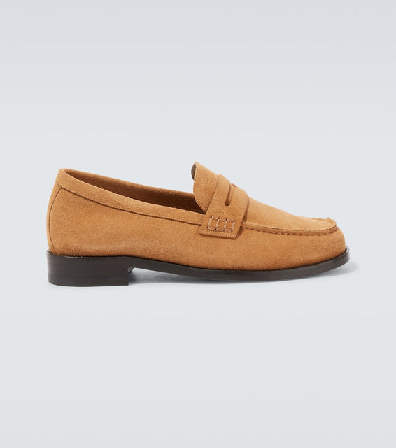 Manolo Blahnik Perry suede penny loafers