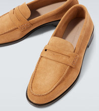 Manolo Blahnik Perry suede penny loafers