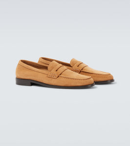 Manolo Blahnik Perry suede penny loafers
