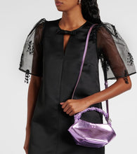 Ganni Bou Mini metallic leather shoulder bag