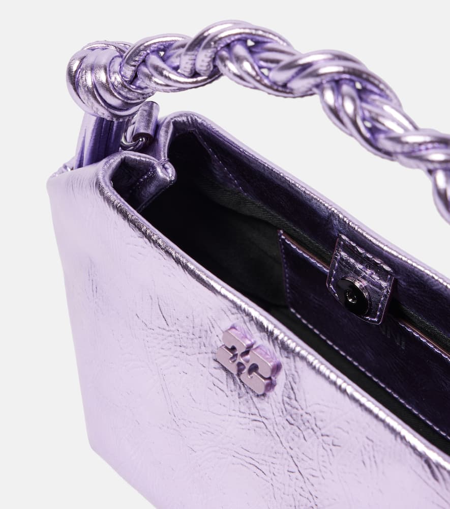 Ganni Bou Mini metallic leather shoulder bag