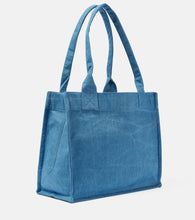 Ganni Logo denim tote bag