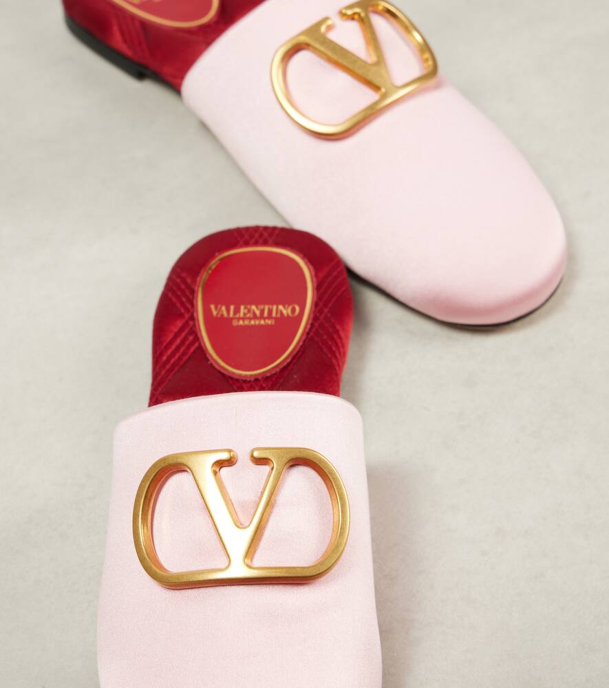 Valentino Garavani VLogo Signature satin slides