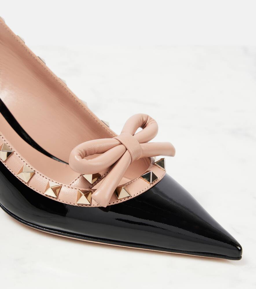 Valentino Garavani Rockstud 60 patent leather slingback pumps
