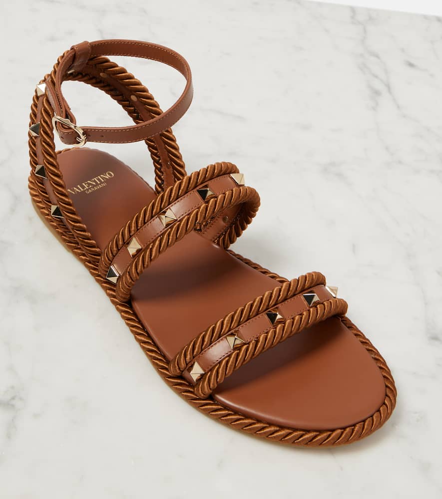 Valentino Garavani Rockstud Torchon leather sandals