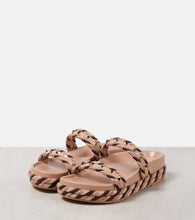Valentino Garavani Rockstud Torchon leather-trimmed sandals