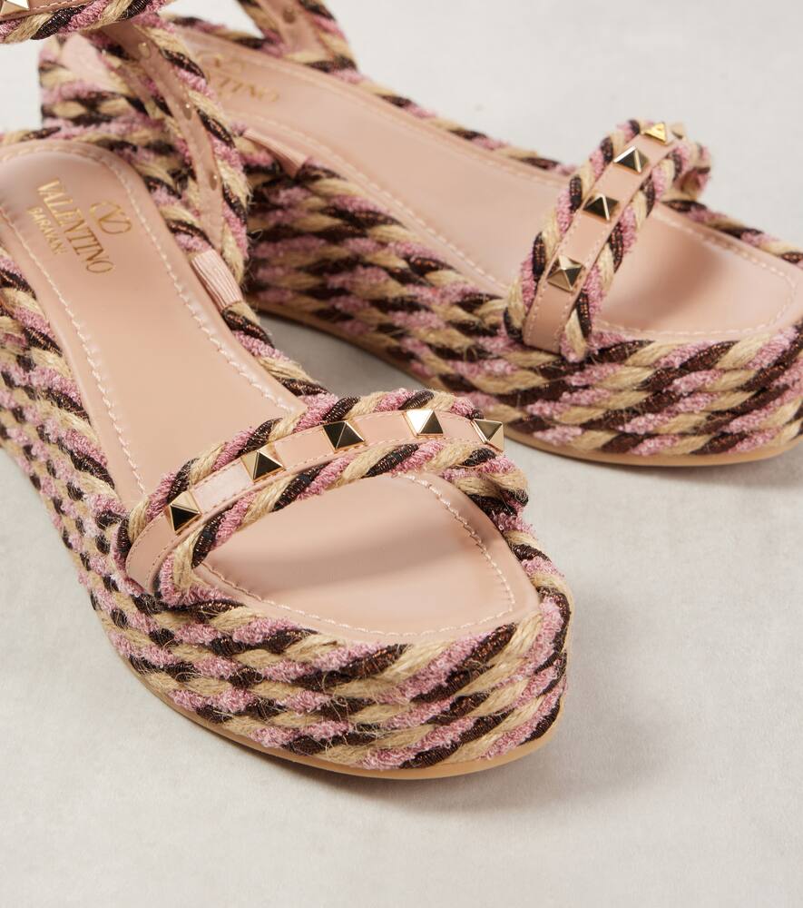Valentino Garavani Rockstud Torchon espadrille sandals