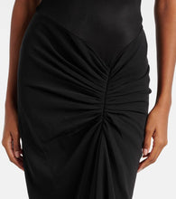 Christopher Esber Fusion gathered jersey and cr√É¬™pe maxi dress