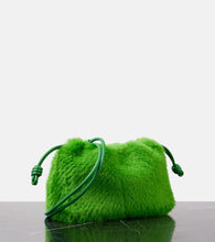 Loewe Flamenco Small faux fur bucket bag