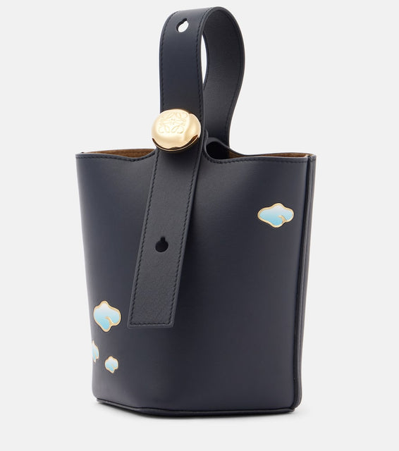 Loewe Pebble Mini leather bucket bag. Shop Loewe Top-Handle Bags for women now.