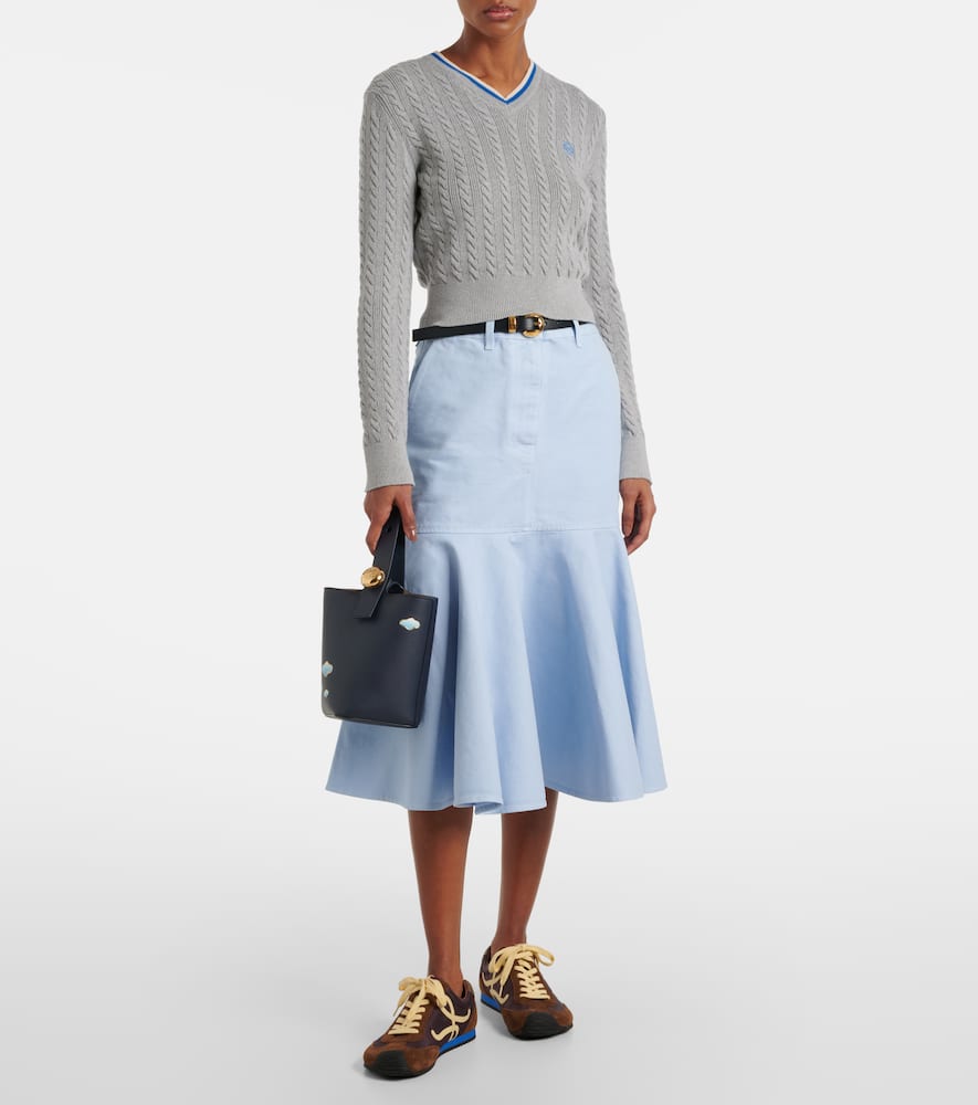 Loewe Pebble Mini leather bucket bag