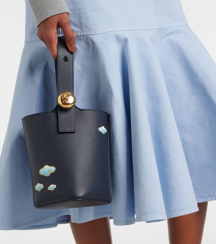 Loewe Pebble Mini leather bucket bag