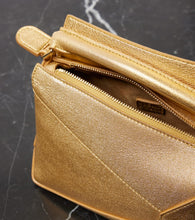 Loewe Puzzle Mini metallic leather tote bag