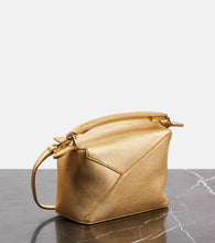 Loewe Puzzle Mini metallic leather tote bag
