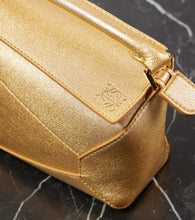 Loewe Puzzle Mini metallic leather tote bag