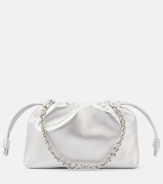 Loewe Flamenco Medium metallic leather bucket bag. Shop Loewe Shoulder Bags for women now.
