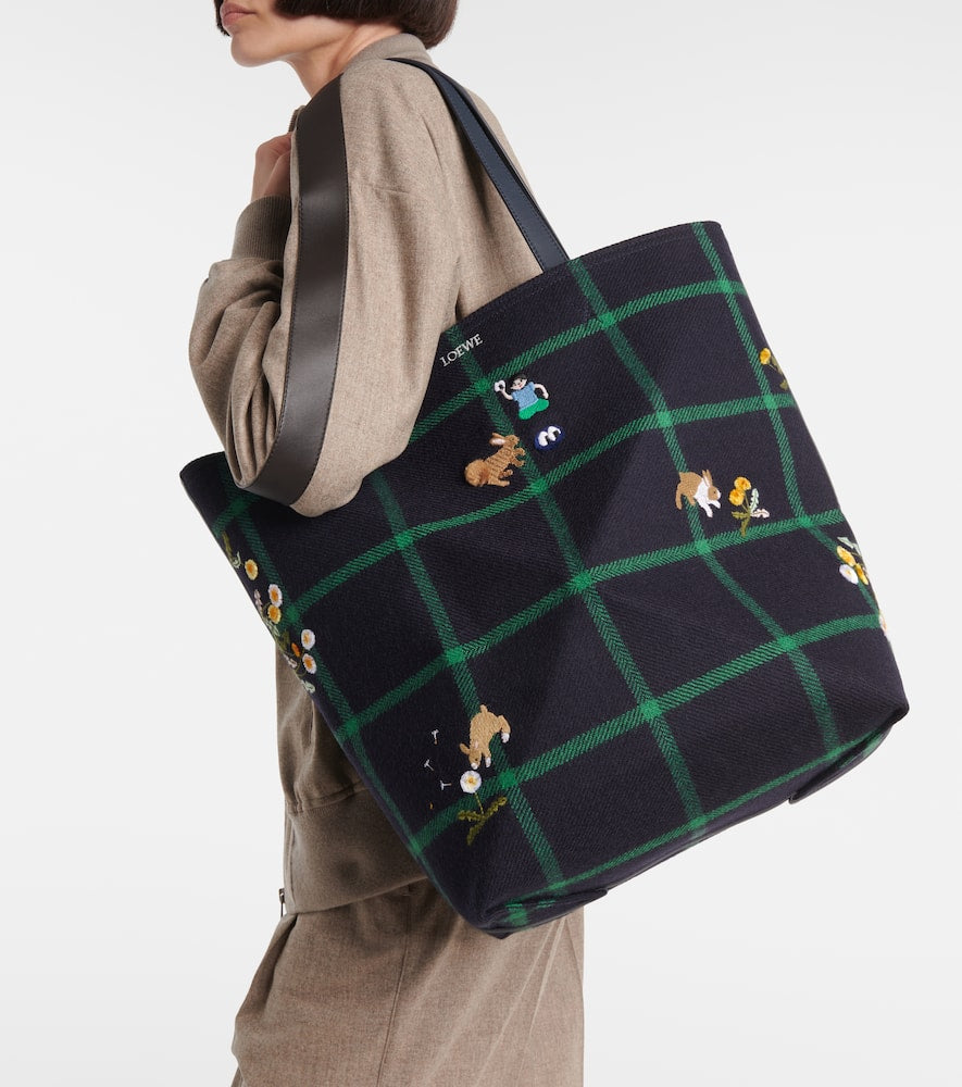 Loewe Bunny XL Puzzle Fold canvas tote bag