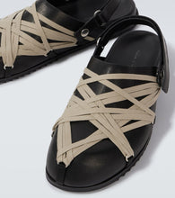Rick Owens Megalace leather slingback clogs