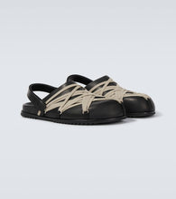 Rick Owens Megalace leather slingback clogs