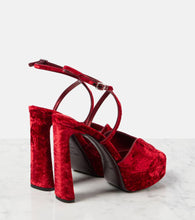 Jimmy Choo Karli 125 velvet platform sandals