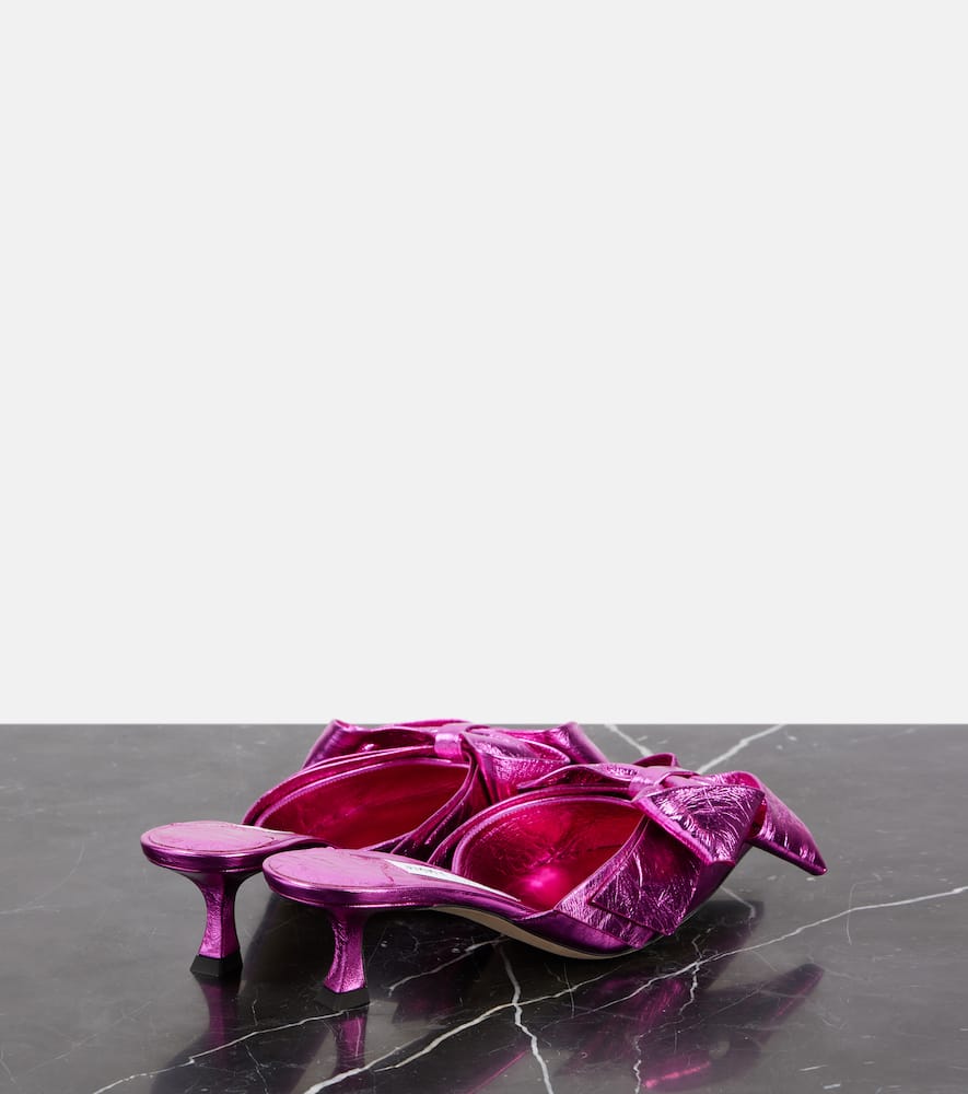 Jimmy Choo Staz 50 metallic leather mules