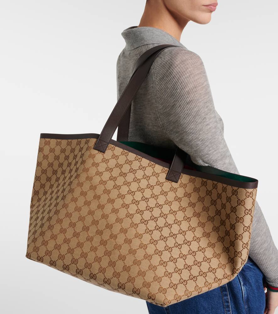 Gucci Totissima Medium leather-trimmed tote bag