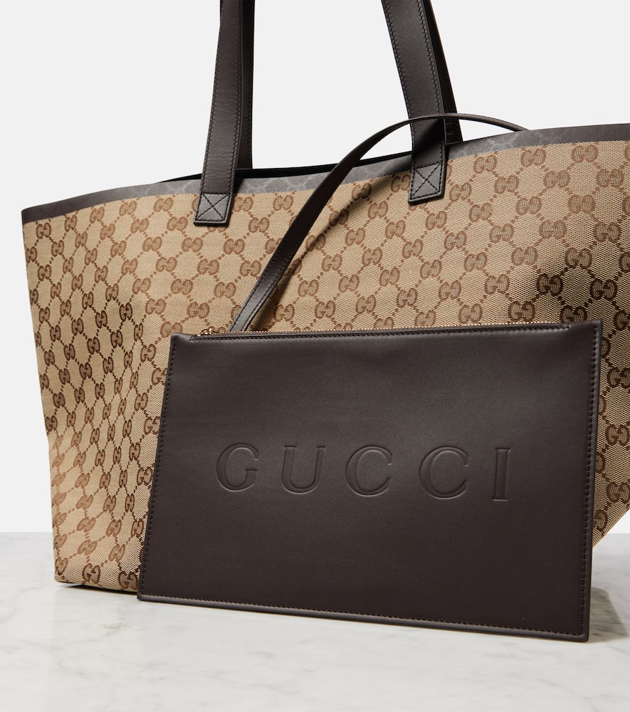 Gucci Totissima Medium leather-trimmed tote bag