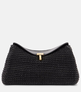 Toteme T-Lock woven leather clutch. Shop Toteme Clutches for women now.