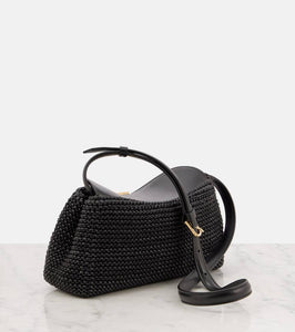 Toteme T-Lock woven leather clutch