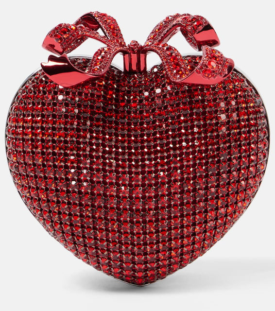 Self-Portrait Bow crystal-embellished clutch. Shop Self-Portrait Clutches for women now.
