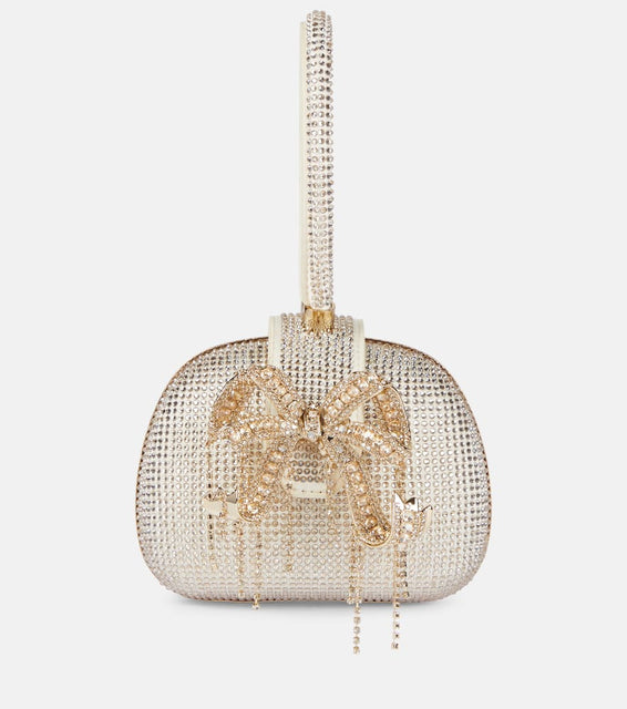 Self-Portrait Bow Small embellished clutch. Shop Self-Portrait Top-Handle Bags for women now.