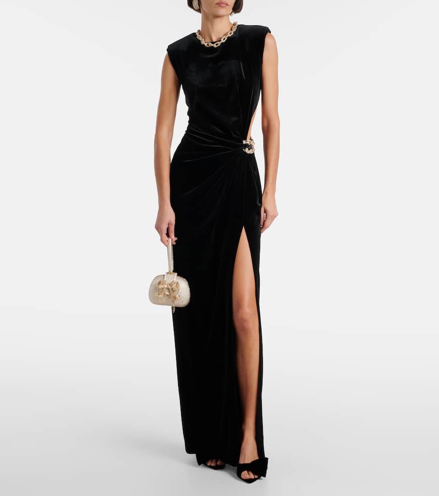 Self-Portrait Bow Small embellished clutch