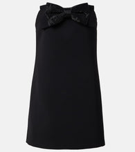 Self-Portrait Beaded bow-detail cr√É¬™pe minidress